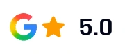 PCC Roofing Google reviews rating badge